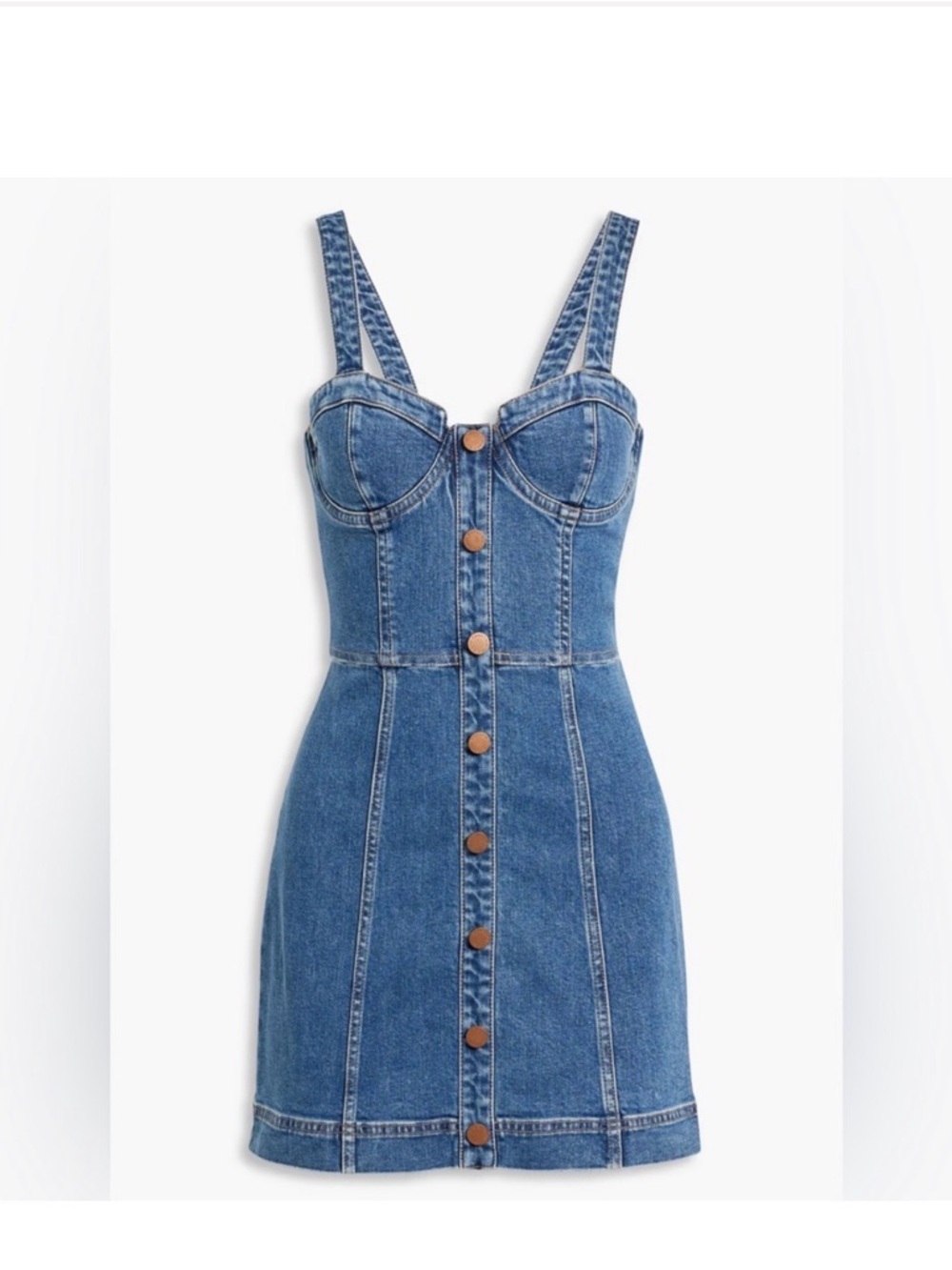Alice + Olivia Blue Denim Jeans with Black Lining - Picture 2 of 5